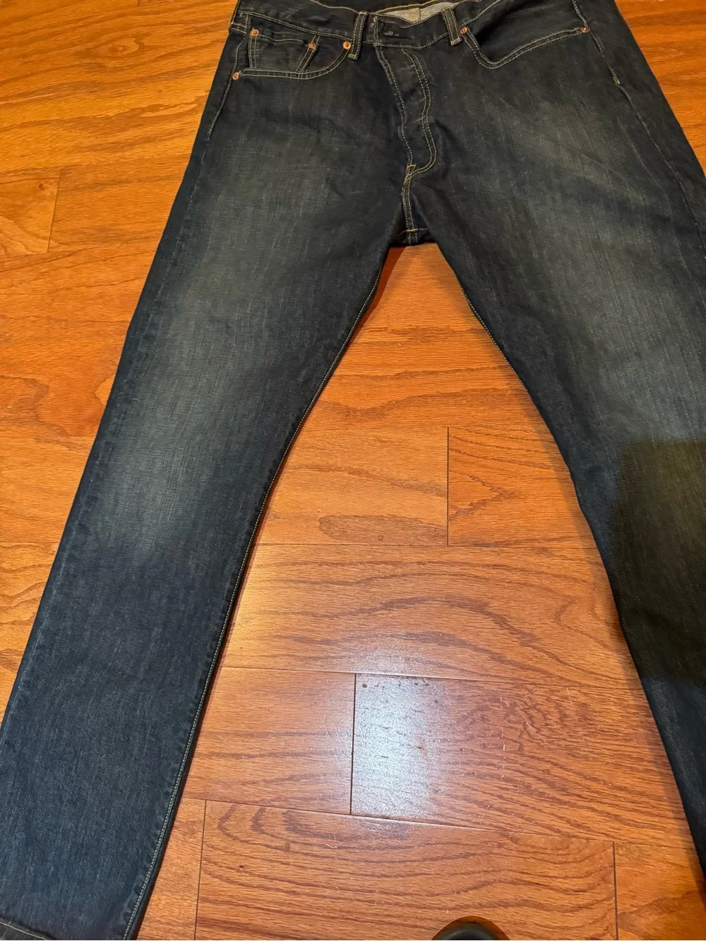 Levi's 501  Men's Straight Jeans in Dark Blue Wash